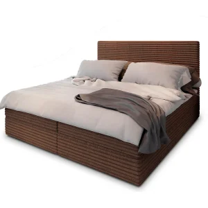 Boxspringbed PISA 180×200 cm Set met hoofdbord, bedbodem en matras, Bruin Boxspringbed PISA 180×200 cm Set met hoofdbord, bedbodem en matras, Bruin