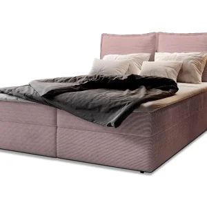 Boxspringbed LENTE 140×200 cm Set met hoofdbord, bedbodem en matras, Poederroze Boxspringbed LENTE 140×200 cm Set met hoofdbord, bedbodem en matras, Poederroze