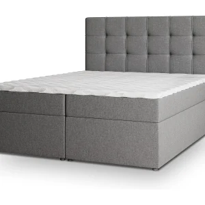 Boxspringbed PALMA 180×200 cm Set met hoofdbord, bedbodem en matras, Lichtgrijs Boxspringbed PALMA 180×200 cm Set met hoofdbord, bedbodem en matras, Lichtgrijs