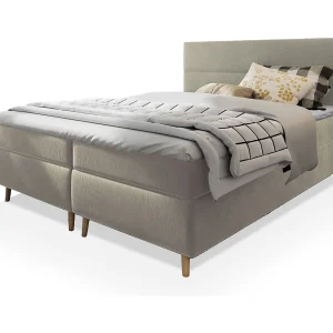 Boxspringbed SANTA 180×200 cm Set met hoofdbord, bedbodem en matras, Beige Boxspringbed SANTA 180×200 cm Set met hoofdbord, bedbodem en matras, Beige