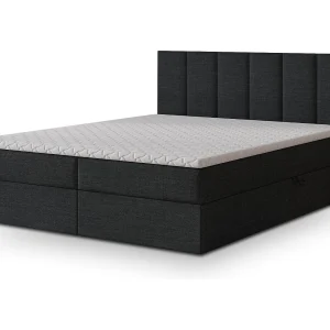 Boxspringbed MERIL 140×200 cm Set met hoofdbord, bedbodem en matras, Zwart Boxspringbed MERIL 140×200 cm Set met hoofdbord, bedbodem en matras, Zwart