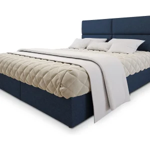 Boxspringbed LONIS 140×200 cm Set met hoofdbord, bedbodem en matras, Blauw Boxspringbed LONIS 140×200 cm Set met hoofdbord, bedbodem en matras, Blauw