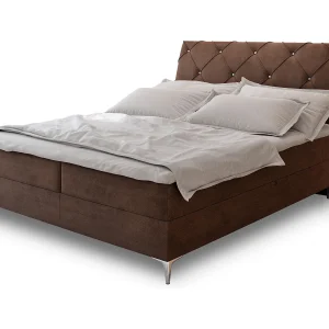 Boxspringbed MACON 180×200 cm Set met hoofdbord, bedbodem en matras, Bruin Boxspringbed MACON 180×200 cm Set met hoofdbord, bedbodem en matras, Bruin