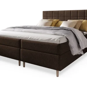 Boxspringbed IBIZA 140×200 cm Set met hoofdbord, bedbodem en matras, Bruin Boxspringbed IBIZA 140×200 cm Set met hoofdbord, bedbodem en matras, Bruin