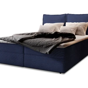 Boxspringbed LENTE 140×200 cm Set met hoofdbord, bedbodem en matras, Blauw Boxspringbed LENTE 140×200 cm Set met hoofdbord, bedbodem en matras, Blauw