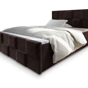 Boxspringbed MONA 160×200 cm Set met hoofdbord, bedbodem en matras, Bruin Boxspringbed MONA 160×200 cm Set met hoofdbord, bedbodem en matras, Bruin