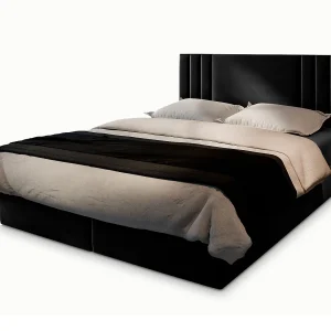 Boxspringbed BRES 180×200 cm Set met hoofdbord, bedbodem en matras, Zwart Boxspringbed BRES 180×200 cm Set met hoofdbord, bedbodem en matras, Zwart