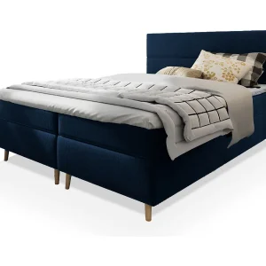 Boxspringbed SANTA 180×200 cm Set met hoofdbord, bedbodem en matras, Blauw Boxspringbed SANTA 180×200 cm Set met hoofdbord, bedbodem en matras, Blauw