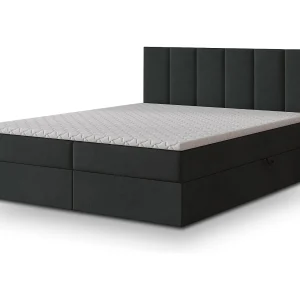 Boxspringbed MERIL 140×200 cm Set met hoofdbord, bedbodem en matras, Zwart Boxspringbed MERIL 140×200 cm Set met hoofdbord, bedbodem en matras, Zwart