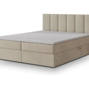 Boxspringbed MERIL 160×200 cm Set met hoofdbord, bedbodem en matras, Beige Boxspringbed MERIL 160×200 cm Set met hoofdbord, bedbodem en matras, Beige