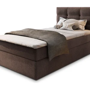 Boxspringbed GLOS 80×200 cm Set met hoofdbord, bedbodem en matras, Bruin Boxspringbed GLOS 80×200 cm Set met hoofdbord, bedbodem en matras, Bruin