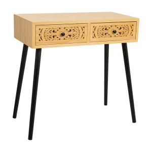 Bruine houten entree Bruine houten entree