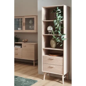 Buffetkast Porto – 2 deuren, 2 laden – Massief eikenhout & MDF – Naturel Buffetkast Porto – 2 deuren, 2 laden – Massief eikenhout & MDF – Naturel
