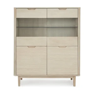 Buffetkast Nyborg – 2 deuren, 3 laden – Massief eikenhout & MDF – Naturel