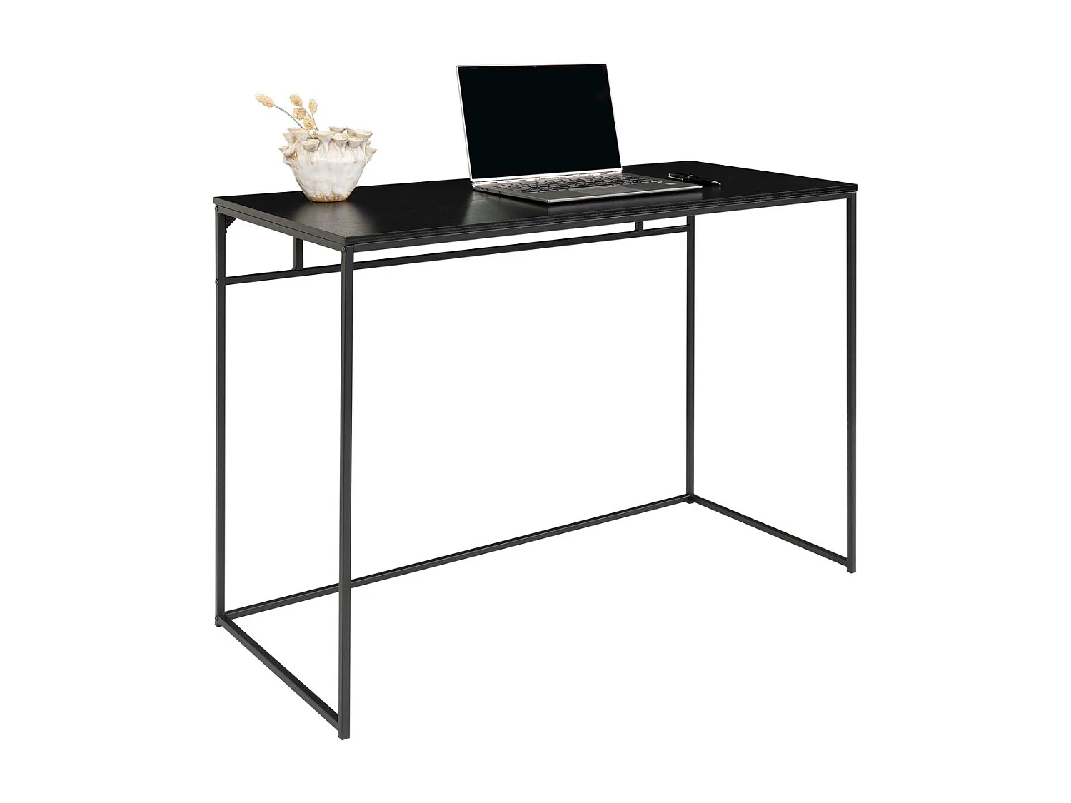 Bureau Vita, Zwart, 45x100x75 cm, Kendra Home