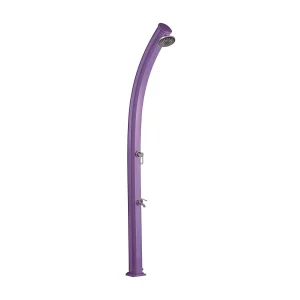 Buitendouche op zonne-energie Jolly 25L Formidra 233x15x16.5cm- paars – Voetspoeling, kop en mengkraan – Douchegarnituur voor buiten.  – Violet