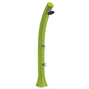 Buitendouche op zonne-energie Happy 4×4 44L Formidra – 222x26x29cm HD Polyethyleen Voetspoeling + Mengkraan + Hoofd – Groen met voetspoeling