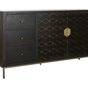 Buffet Acacia Metaal 160x40x90 Donkerbruin