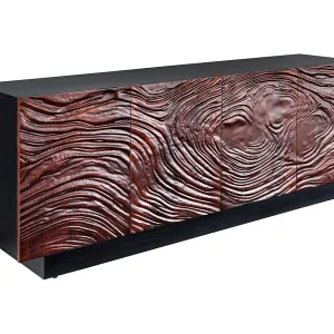 Buffet 175 cm 4 deuren massief hout acacia zwart en donker walnoot – Collectie GAÏA Buffet 175 cm 4 deuren massief hout acacia zwart en donker walnoot – Collectie GAÏA