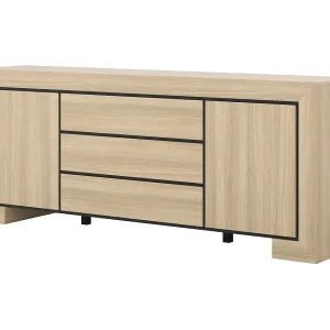 Buffet collectie COPA – 2 deuren en 3 laden – 225x90x48 cm – Elegant eiken – Scandinavisch design