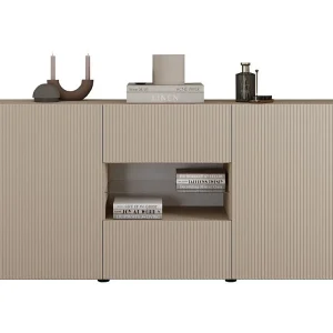 Buffet SCENA – L181 x H84 x P42 cm – 2 deuren + 2 laden + nis – Kleur Kasjmier Buffet SCENA – L181 x H84 x P42 cm – 2 deuren + 2 laden + nis – Kleur Kasjmier