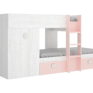 Dmora Slaapkamer Set Cevedale 111x271x150h cm Wit, 2 Laden, ABS Handgrepen, Zwenkwielen, Omkeerbaar Dmora Slaapkamer Set Cevedale 111x271x150h cm Wit, 2 Laden, ABS Handgrepen, Zwenkwielen, Omkeerbaar