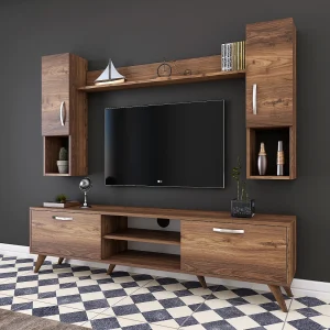 "Mezalun Houten TV-standaard – Modern Ontwerp – Bruin – 180 x 35 x 48 cm" "Mezalun Houten TV-standaard – Modern Ontwerp – Bruin – 180 x 35 x 48 cm"