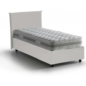 Talamo Italia Eenpersoonsbed Cassandra Wit Inclusief Matras, Afneembaar, Met Opslag Made in Italy Talamo Italia Eenpersoonsbed Cassandra Wit Inclusief Matras, Afneembaar, Met Opslag Made in Italy
