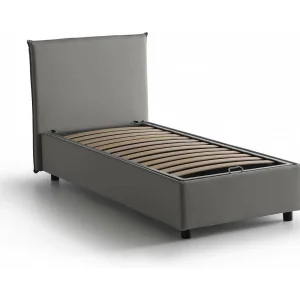 Talamo Italia Eenpersoonsbed Chelsea Grijs, Afneembare Hoes, Opbergruimte, Matrasmaat 90×190 cm Made in Italy Talamo Italia Eenpersoonsbed Chelsea Grijs, Afneembare Hoes, Opbergruimte, Matrasmaat 90×190 cm Made in Italy