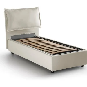 Talamo Italia Eenpersoonsbed Carla Beige Afneembare Hoes Opslag, Matrasmaat 90×200 cm Made in Italy Talamo Italia Eenpersoonsbed Carla Beige Afneembare Hoes Opslag, Matrasmaat 90×200 cm Made in Italy
