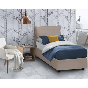 Talamo Italia Eenpersoonsbed Carmen Grijs Tortora Matras Inclusief, Afneembaar, Opslagruimte Made in Italy Talamo Italia Eenpersoonsbed Carmen Grijs Tortora Matras Inclusief, Afneembaar, Opslagruimte Made in Italy