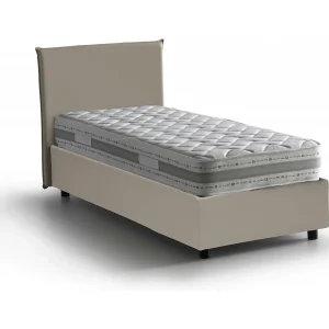 Italia Talamo Eenpersoonsbed Cassandra Grijs Taupe Inclusief Matras, Afneembaar, Met Opbergruimte Made in Italy Italia Talamo Eenpersoonsbed Cassandra Grijs Taupe Inclusief Matras, Afneembaar, Met Opbergruimte Made in Italy