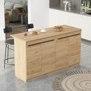"Lark" Houten Keukentafel – Bruin – 160 x 60 x 90 cm – Elegant Design – Ideaal voor Keuken of Eetkamer