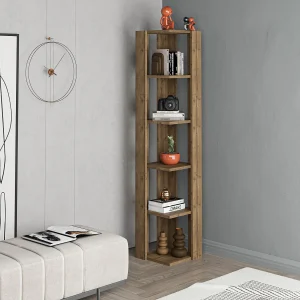 "Nati" Houten Boekenkast – Bruin – 5 Planken – Modern Design – Praktisch en Stijlvol