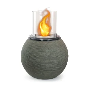 Brasero de jardin cheminée au bioéthanol pour intérieur et extérieur BOTTICELLI Vert Sauge d.40 x h54 Brasero de jardin cheminée au bioéthanol pour intérieur et extérieur BOTTICELLI Vert Sauge d.40 x h54