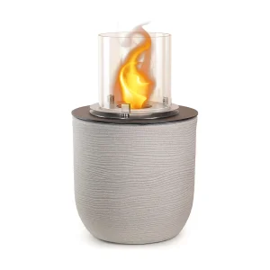 Brasero de jardin cheminée au bioéthanol pour intérieur et extérieur RAFFAELLO Corda Beige d.35 x h55