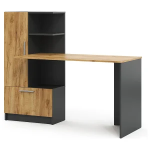 Bureau antraciet/gouden eik 150x59x120 tomy Bureau antraciet/gouden eik 150x59x120 tomy