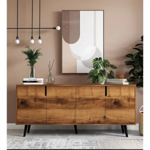 Moderne Houten Buffet "Latina" – Bruin – 180 x 45 x 80 cm – Stijlvol Ontwerp Moderne Houten Buffet "Latina" – Bruin – 180 x 45 x 80 cm – Stijlvol Ontwerp
