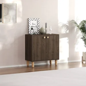 "Lina" Houten Buffet – Bruin – Modern Design – 72 x 36 x 73 cm – 2 Planken "Lina" Houten Buffet – Bruin – Modern Design – 72 x 36 x 73 cm – 2 Planken