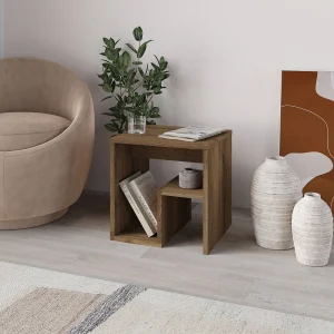 Moderne houten bijzettafel "Bon" Hitit kleur 40 x 35 x 40 cm – Elegant ontwerp Moderne houten bijzettafel "Bon" Hitit kleur 40 x 35 x 40 cm – Elegant ontwerp