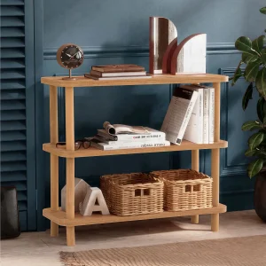 Moderne Bruin Houten Boekenkast "Step" – 3 Planken – 80 x 28 x 75 cm Moderne Bruin Houten Boekenkast "Step" – 3 Planken – 80 x 28 x 75 cm