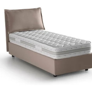 Talamo Italië Eenpersoonsbed Carolina Grijs-Taupe Inclusief Matras, Afneembaar, Met Opbergbox Gemaakt in Italië Talamo Italië Eenpersoonsbed Carolina Grijs-Taupe Inclusief Matras, Afneembaar, Met Opbergbox Gemaakt in Italië