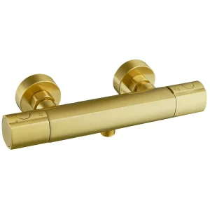 Carra thermostatische douchekraan geborsteld goud – Essebagno