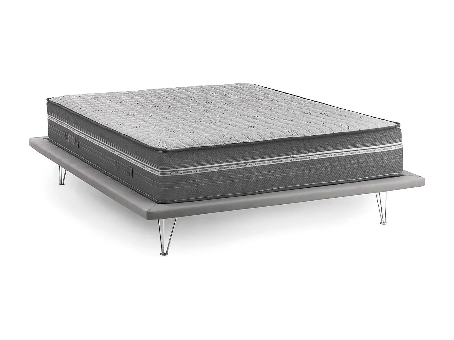Talamo Italia Carmela Tweepersoonsmatras 160x200x32h cm Lichtgrijs Afneembaar Hardheid 3/5, Geschikt voor 160x200 cm Bedframe