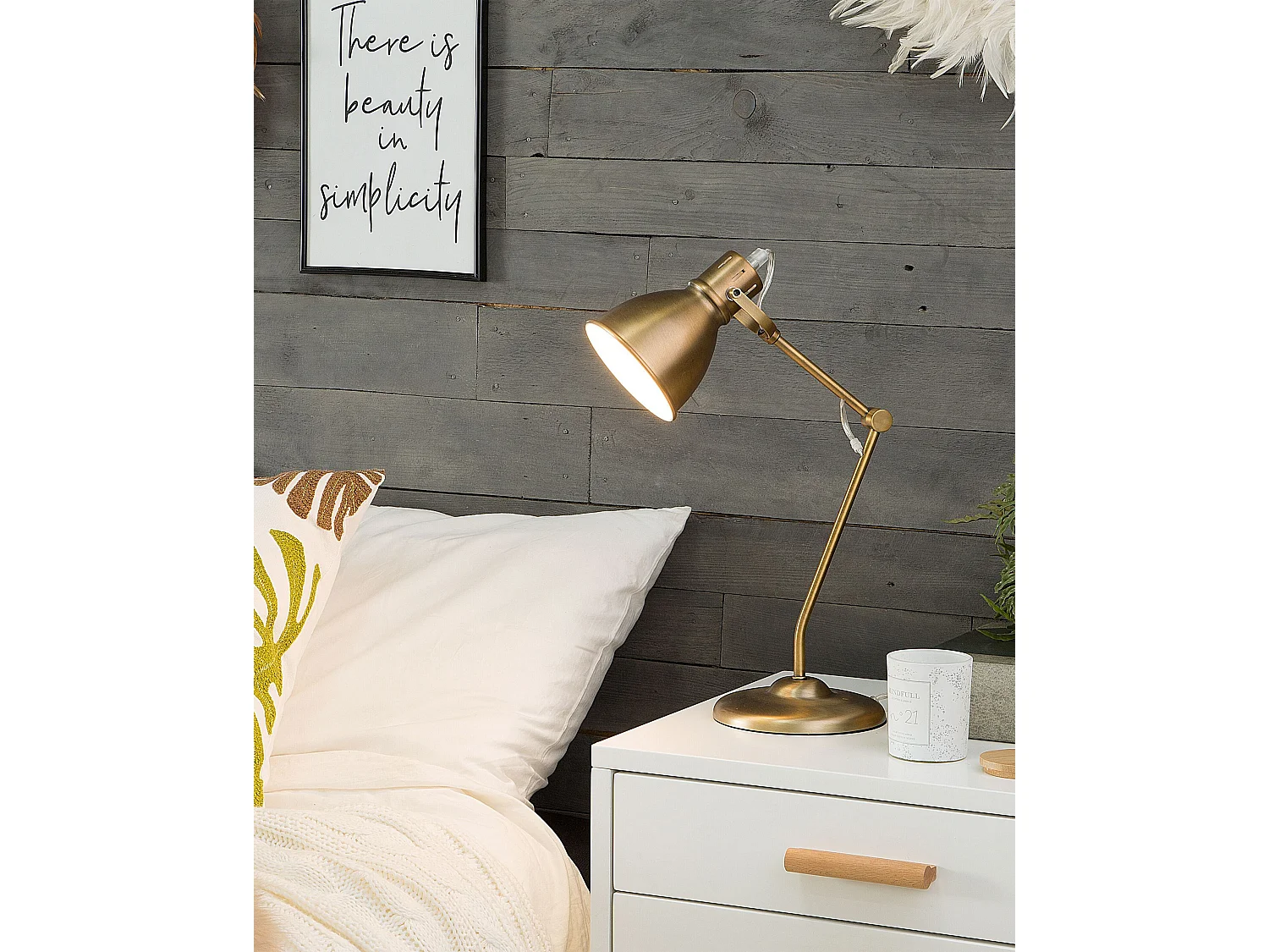 Bureaulamp MONSAN Verstelbaar Metaal Messing