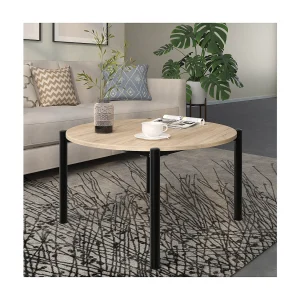 Caleb Salontafel Ø80 Wild Eiken Zwart Caleb Salontafel Ø80 Wild Eiken Zwart