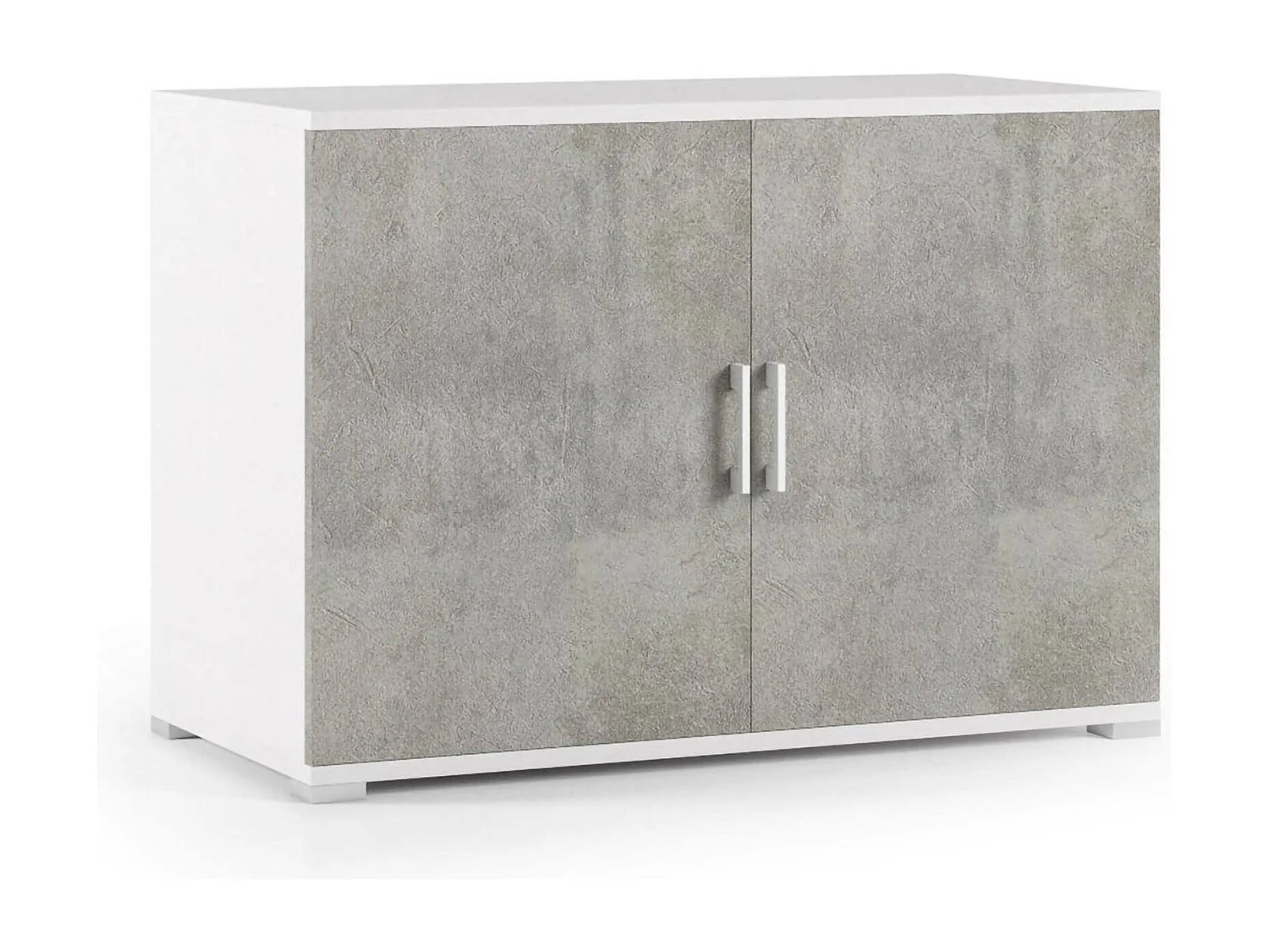 Dmora Multifunctionele Kast 2 Deuren Bucaneve 45x66h cm Grijs Cement, 1 Legplank, Gemaakt in Italië