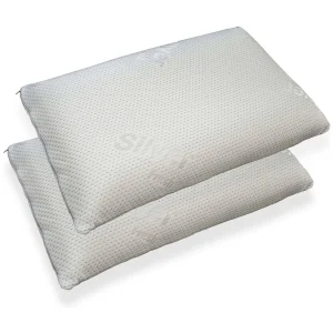 Talamo Italia Kussen, Kanker 13h cm Wit, Vervormbaar, Schimmelwerend, Antibacterieel, Anti-allergisch, Witte Stofstructuur
