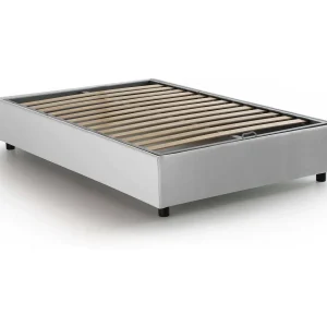 Talamo Italia Eenpersoonsbed Camilla Wit, Afneembare Hoes, Opbergruimte, Matrasmaat 120×190 cm Made in Italy