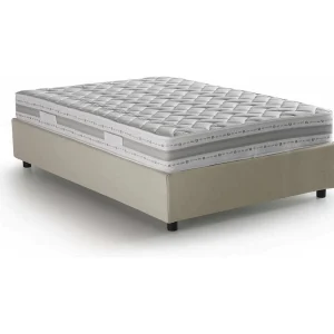 Chiara tweepersoonsbed, Opbergbed met stoffen bekleding, 100% Made in Italy, Opening aan de voorkant, inclusief matras 120×190 cm, Beige Chiara tweepersoonsbed, Opbergbed met stoffen bekleding, 100% Made in Italy, Opening aan de voorkant, inclusief matras 120×190 cm, Beige